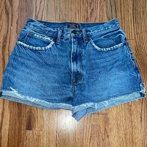 High waisted jean shorts